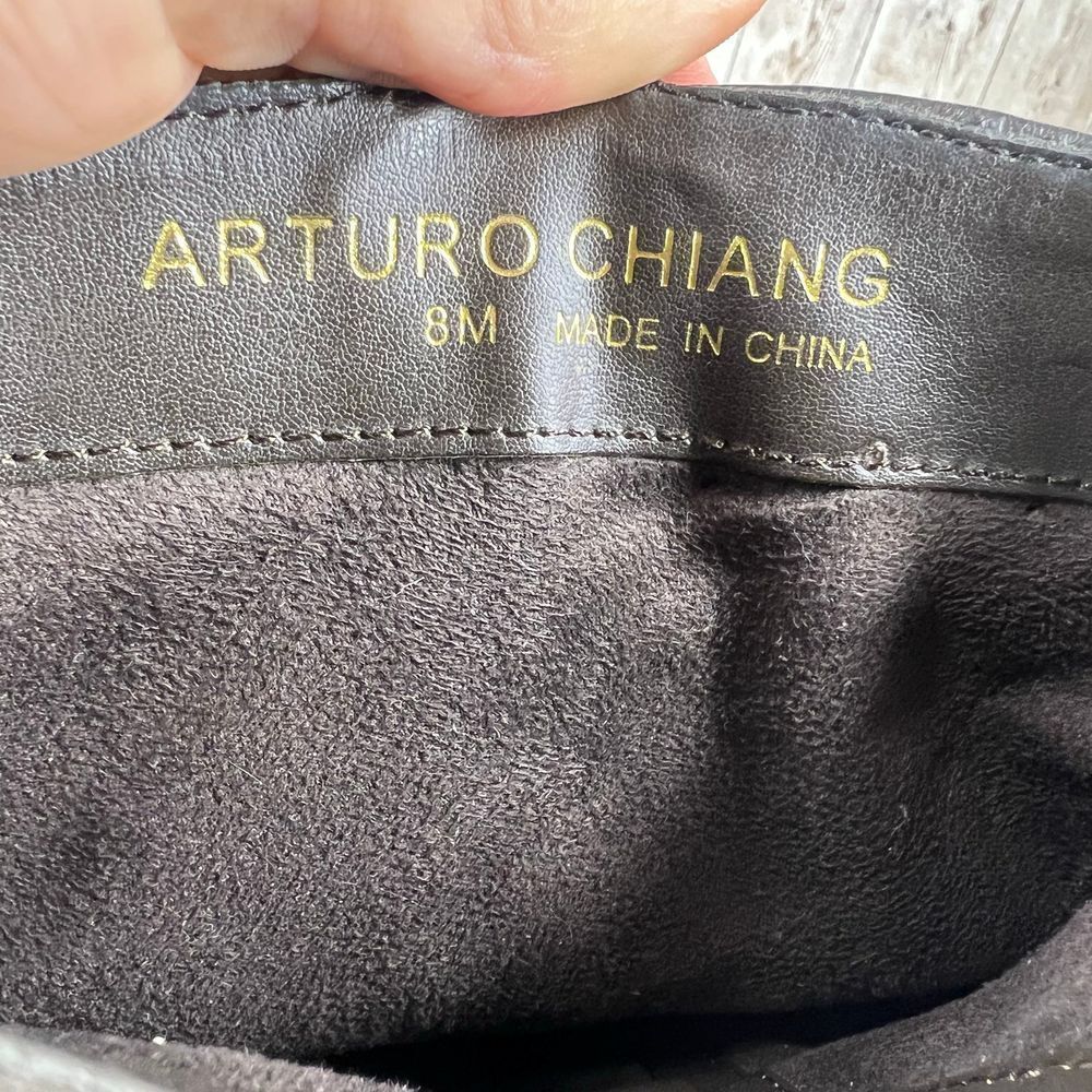 Arturo Chiang Studded Gray Ankle Boots - Picture 8 of 8